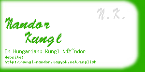 nandor kungl business card